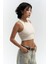 Fleur Fitilli Halter Yaka Bej Crop 1