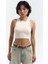 Fleur Fitilli Halter Yaka Bej Crop 2