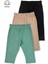 Erkek Kız Unisex Bebek 3'lü Set Basic Mevsimlik ve Kışlık Alt Eşofman 1