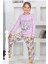 Frıends Kedi Kız Çocuk Pijama takımı - Mor 1