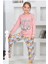 Frıends Kedi Kız Çocuk Pijama takımı - Gül Kurusu 1