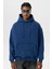 Basıc Yıkamalı Oversıze Sweatshırt Indigo 2