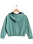 Kapüşonlu Uzun Kol Çağla Yeşil Renk Kız Çocuk Sweatshirt 2