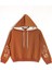 Kapüşonlu Uzun Kol Kahverengi Renk Kız Çocuk Sweatshirt 1