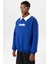 Polo Yaka Oversıze Baskılı Sweatshırt Saks 3