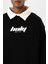 Polo Yaka Oversıze Baskılı Sweatshırt Siyah 5