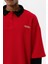 Polo Yaka Çift Kol Detaylı Oversıze Sweatsıhrt Kırmızı 4