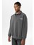 Polo Yaka Baskılı Oversıze Sweatshırt Füme 3