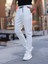 Slim Fit Bağcıklı, Beli Lastikli Düz Paça, Dokulu Erkek Jogger Pantolon 2