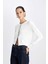 Regular Fit Basic Düz Bisiklet Yaka Düğmeli Triko Hırka A4731AX24WN 4