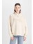 Loose Fit Yarım Fermuarlı Dik Yaka Baskılı Kalın Sweatshirt D6566AX24WN 4