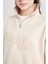 Loose Fit Yarım Fermuarlı Dik Yaka Baskılı Kalın Sweatshirt D6566AX24WN 5
