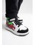 Unisex Çocuk Siyah Baskı Hakiki Deri Anatomik Sneakers Bot 4