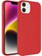 - Apple iPhone 12 - Kılıf Magsafe Wireless Şarj Özellikli Pastel Renk Silikon Plas Kapak - Kırmızı - T25599 1