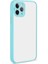 - Apple iPhone 11 Pro - Kılıf Arkası Buzlu Renkli Düğmeli Hux Kapak - Turkuaz - T14534 1