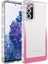 - Samsung Galaxy S20 FE - Kılıf Simli ve Renk Geçiş Tasarımlı Lens Korumalı Park Kapak - Beyaz-Pembe - T24480 1