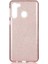 - Samsung Galaxy A21 - Kılıf Simli Koruyucu Shining Silikon - Rose Gold - T13236 1