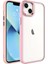 - Apple iPhone 14 - Kılıf Renkli Koruyucu Sert Krom Kapak - Pembe Açık - T24175 1