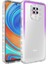 - Xiaomi Redmi Note 9 Pro - Kılıf Simli ve Renk Geçiş Tasarımlı Lens Korumalı Park Kapak - Mor-Beyaz - T24484 1