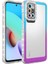 - Xiaomi Redmi 10 - Kılıf Simli ve Renk Geçiş Tasarımlı Lens Korumalı Park Kapak - Mavi-Mor - T24489 1