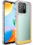 - Xiaomi Redmi 10C - Kılıf Simli ve Renk Geçiş Tasarımlı Lens Korumalı Park Kapak - Pembe-Sarı - T24488 1