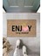 Bej Kapı Önü Paspası Enjoy Ever Moment Ayıcık Desen K-3351 1