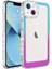 - Apple iPhone 14 Plus - Kılıf Simli ve Renk Geçiş Tasarımlı Lens Korumalı Park Kapak - Mavi-Mor 1