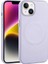 - Apple iPhone 14 Plus - Kılıf PU Deri Magsafe Wireless Şarj Özellikli Derix Kapak - Lila 1