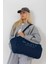 Nakış Detaylı Ortaboy %100 Pamuk Indigo Kadın Omuz Çantası Tote Bag 3
