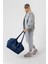 Nakış Detaylı Ortaboy %100 Pamuk Indigo Kadın Omuz Çantası Tote Bag 5