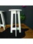 Mutfak Bar Taburesi Sandalyesi Ahşap Mdf Yuvarlak Beyaz Iç Dış Mekan 61 cm Evcafe Restaurant 1