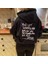 Slogan Baskılı Siyah Kapşonlu Sweatshirt 1