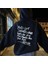 Slogan Baskılı Siyah Kapşonlu Sweatshirt 2