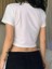 Kemer Boy I See You Baskılı Crop Bluz 2