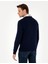 Erkek Lacivert Slim Fit V Yaka Basic Triko Kazak 50296583-VR033 5
