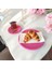 Metal Sunum Tepsisi Metal Çay Tabağı Set- 6 Adet Çay Tabağı ve 6 Adet Sunum Tepsisi Sunumluk Tabak 1