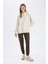 Oversize Geniş Kalıp Kapüşonlu Kanguru Cepli Kalın Basic Düz Sweatshirt C7805AX24WN 2