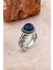 Lapis Lazuli Taşlı Telkari Elişi Gümüş Yüzük 5835 2