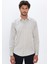 Erkek Modern Fit Dar Kesim Pamuklu Düz Saten Gri Gömlek 2