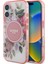 iPhone 16 Kılıf Guess Lisanslı Magsafe Özellikli Iml Baskılı Yazı Logolu Flower Tonal Circle Pembe 1