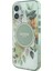 iPhone 16 Kılıf Guess Lisanslı Magsafe Özellikli Iml Baskılı Yazı Logolu Flower Tonal Circle Yeşil 2