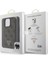 iPhone 16 Pro Max Kılıf Guess Lisanslı Pu Deri Taşlı Metal Üçgen Logo Vücut Askı 4g Desen Kahverengi 5