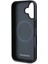 iPhone 16 Kılıf Mercedes-Benz Lisanslı Magsafe Özellikli 3D Metal Logolu Wood Imitation Deri Siyah 4
