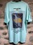 men North Face Baskılı Oversize T-Shirt - Turkuaz 2