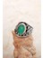 Paraiba Taşlı Çekiç Dövme Elişi Tasarım Gümüş Yüzük 5838 3