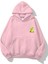 Kapüşonlu Içi Polar Vincent Van Gogh Baskılı Pembe Hoodie Sweatshirt 2