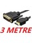 HDMI To DVI 24+1 Çevirici Çift Yönlü Monitör Kablosu 3 Metre 2