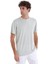 Gri Regular Fit Düz Bisiklet Yaka Triko Tişört 3