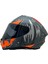 Draken S Pumpkin Mat Fluo Orange Desenli Motosiklet Kaskı Çift Vizörlü 2