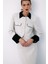 Kontrast Kısa Tüvit Ceket - Taş 4